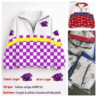 Logo Kustom Wanita Ukuran Besar Regular Setengah Resleting 1/4 Ramah Lingkungan Bernapas Cepat Kering Sweatshirt 3D Motif Leopard Warna Blok Berdiri