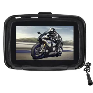 Ipx7 navegações de motocicleta 5 polegadas, à prova d' água, portátil, sem fio, para carplay, android, display automático para motocicleta