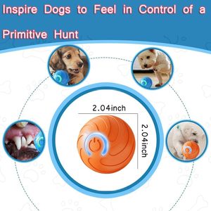 Balle de jeu pour chien rebondissante avec saut aléatoire - Balle interactive résistante aux morsures pour chiot, pour l'entraînement au rapport et les jeux intérieurs/extérieurs - Product Image 5