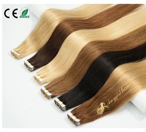 Factory Price Raw Hair Tape in Remy Cuticle Aligned Russian Brazilian Hair Extensions in Various Colors <b>Tangle</b> Free Tape Hair - Product Image 1