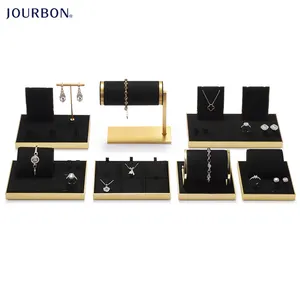 Jourbon תכשיטי תצוגת Custom בד תכשיטי Stand עבור דלפק Showcase טבעת חזה שרשרת צמיד צמיד תכשיטי תצוגה