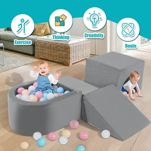 Bloques de escalada de espuma suave y pozo de bolas adecuado para gatear en interiores para niños, deslizarse y jugar - Product Image 6