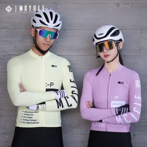 Mcycle grosir kaus sepeda wanita desain kustom, baju atasan bersepeda lengan panjang adem