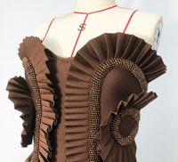 Robe de soirée marron décontractée pour femme, grande taille, style épaules dénudées, du fabricant