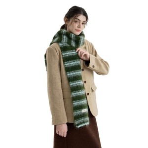 Sciarpa Invernale da Donna 17*170cm, <span class=keywords><strong>25</strong></span> Nuovi Modelli in Stile Coreano, Traspirante, Lunga, Bicolore a Righe, in Misto Lana, Calda e Atmosferica - Product Image 5