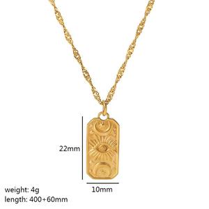 Collar de Moda Estilo Europeo Americano, Colgante de Corazón de Acero Inoxidable Chapado en Oro de 18K, Joyería para Mujer, Cadena de Regalo TN3228 - Product Image 4