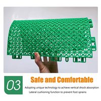 Sol de terrain de basket-ball de différentes couleurs, résistant à l'usure, en PVC, pour zone de loisirs, prêt à être expédié en conteneur