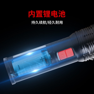 P70 ไฟฉาย LED แบบชาร์จไฟได้ ซูมได้ พร้อมฐานแม่เหล็กสำหรับใช้งานกลางแจ้ง - Product Image 4