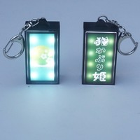 Porte-clés LED personnalisé lumineux avec piles, porte-clés promotionnel lumineux pour cadeaux de fête, événements et offres promotionnelles