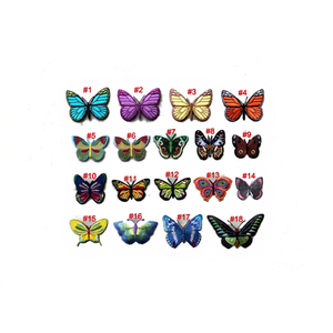 Adhesive Merrow Border Custom Embroidered Sew on Patches with Flower & Alphabet Designs Canvas Fabric Wholesale for Apparel Caps - Product Image 1