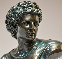 Sculpture de statue de tête de buste de femme de Grèce antique en Bronze grandeur nature personnalisée