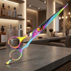 Tijeras de Peluquería Profesionales de 5 Pulgadas, Personalizadas, de Acero Inoxidable de Alta Calidad, con Hoja de Flecha y Mango Largo para Diestros - Product Image 4