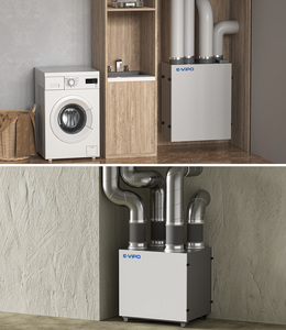 Système de ventilation E-VIPO <span class=keywords><strong>VMC</strong></span> <span class=keywords><strong>à</strong></span> <span class=keywords><strong>double</strong></span> <span class=keywords><strong>flux</strong></span> avec récupération de chaleur MVHR, unité de récupération de chaleur ERV, système de ventilation HRV avec bypass, système d'air frais HVAC - Product Image 5