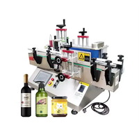 Machines d'étiquetage automatiques de bouteilles rondes en aluminium, en plastique PET, pour boissons, bière, peinture, en usine, sur le bureau