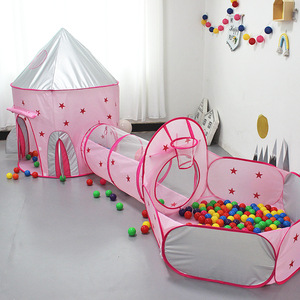 Tente de jeu pour enfants, ensemble vaisseau spatial pour filles, enclos piscine à balles, maison de jeu intérieure - Product Image 4