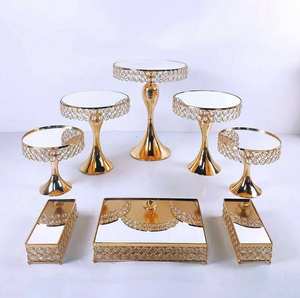 LANJO Elegant Multi Combination Dessert Cake Stand Set Detachable Design Iron <b>Table</b> Display Wedding Supplies <b>Low</b> MOQ China - Product Image 6