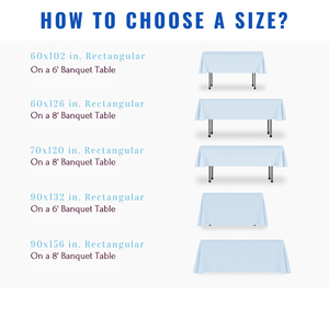 Vente en gros 60x102 pouces Polyester blanc Rectangle fête mariage nappe nappe pour événements - Product Image 6