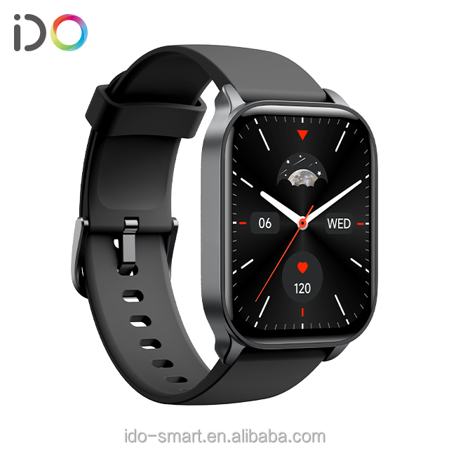 Intelligent Health Smart Watch IP68 Waterproof Answer Call Feature Square Alexa Compatibility Metal Reloj Sport Screen Touch