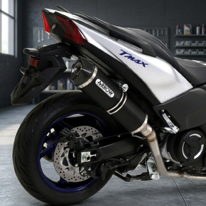 Sistema de Escape Completo ARROW DARK para Yamaha TMAX 530 2017-2019, Acero Inoxidable, Modelos Nuevos 73013MI+73514AKN - Product Image 3
