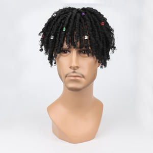 Perruques courtes et sales pour hommes africains Blocs de cheveux explosifs Hip Dance Personality Reggae Dirty Braid Wigs - Product Image 3