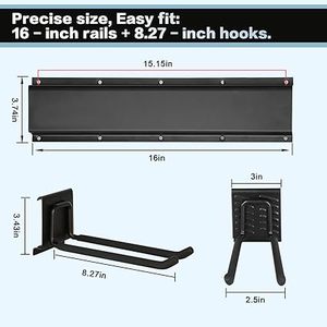 2025 stockage d'outils noir 64 _ pouces pliable détachable métal stockage d'outils noir 64 pouces Garage salle de bain pour hommes cadeaux - Product Image 3