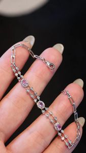 Xinfly Elegant 18K Gold Pink Sapphire Natural Diamond Bracelet Fine Jewelry <b>Bangles</b> - Product Image 2