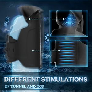 Dispositivo de masturbación masculina con cubierta de cabeza de tortuga automática, vibradores de entrenador de desensibilización de pene transfronterizos de 10 frecuencias - Product Image 3