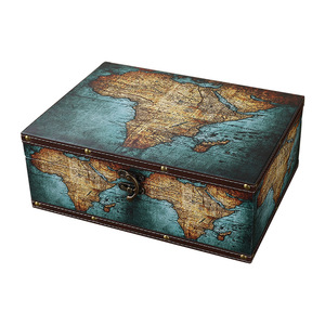 Retro European Style Wooden <b>Storage</b> <b>Box</b> Stackable With Lid Desktop Decorative Organizer For Living Room Bedroom Study Jewelry - Product Image 5