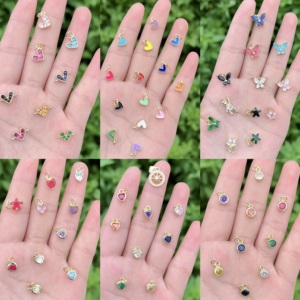 BD-L5295 Chất lượng cao tôm hùm Mặt dây chuyền đầy màu sắc hoa bướm Mặt dây chuyền men chuồn chuồn bọ rùa quyến rũ - Product Image 5