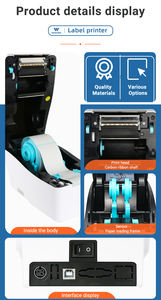 MASUNG stampante termica MS-LB401 300dpi USB etichette da polso per ospedali e gioielli per trasferimento termico - Product Image 6