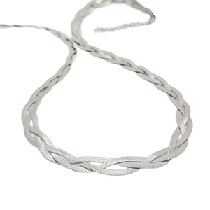 Premium Stainless Steel Layered Twisted <b>Rope</b> Necklace, Waterproof & Rustproof Hip Hop Jewelry for Anniversary Gifts - Product Image 5