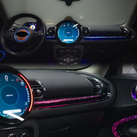 64 couleurs pour BMW MINI Clubman F54 2016-2026, accessoires d'éclairage d'ambiance pour voiture, décoration intérieure, barre de lumières LED 12V