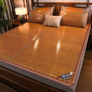Bamboo Cooling Mat <b>Foldable</b> Summer Mat Ice Silk Breathable For Home Student Dormitory Single Double Rattan Mat - Product Image 2