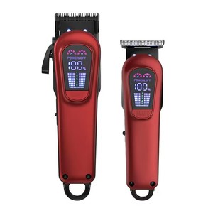 Cortadora de pelo eléctrica profesional, Kit de aseo para hombres, máquina de corte de pelo LCD de 0mm, recortadora de barba de peluquero, afeitadora - Product Image 1