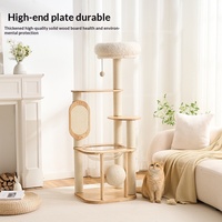 Meilleure vente : Arbre à chat moderne et luxueux de grande taille avec lit intégré, griffoir multifonctionnel en sisal, en chêne, Noël