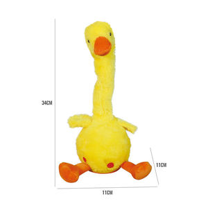 Pato de Peluche Eléctrico Musical Bailarín Amarillo con Grabación y Repetición, con 60 Canciones y Luces, Regalo para Bebés y Niños - Product Image 4