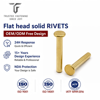 Rivets plats personnalisés TianFang pour la sellerie et la harnaisserie, laiton antique, conception OEM ODM et approvisionnement en gros