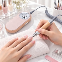 Polisseuse à ongles électrique professionnelle portable de haute qualité 45000 tr/min avec moteur sans noyau, pour usage en salon, outil à ongles USB
