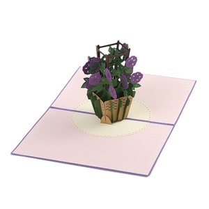 Biglietti di auguri natalizi personalizzati all'ingrosso, fatti a mano, con taglio di carta 3D a tema Cesto Mattutino, per <span class=keywords><strong>la</strong></span> Festa degli Insegnanti, biglietti di ringraziamento - Product Image 5