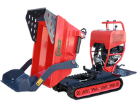 Camion transporteur à chenilles certifié CE EPA ISO, benne autochargeante, mini-dumper hydraulique à chenilles à essence Rato