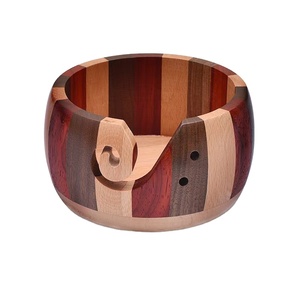 Organisateur de fibres fait main Tailai, bol artisanal en bois naturel, boîte de rangement pour outils de tricot, boîte à pelotes de <span class=keywords><strong>laine</strong></span>, rangement artisanal en bois écologique - Product Image 6