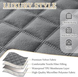 100% su geçirmez kadife kumaş Recliner kesit kanepe kapakları L şekilli köşe uzanmış kanepe kılıfı kalın kaymaz ve yıkanabilir - Product Image 3