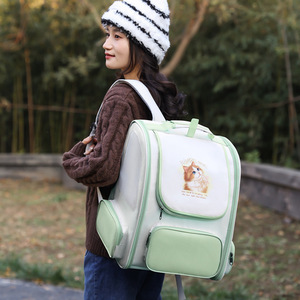 <b>Cat</b> <b>Backpack</b> Oxford Breathable Double Shoulder Pads Travel Pet Carrier 7kg Above - Product Image 1