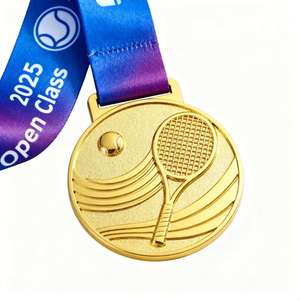 เหรียญสังกะสีอัลลอยชุบทองสำหรับนักเทนนิสรางวัลสโมสรกีฬาเหรียญสะสม - Product Image 4