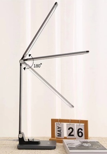 Lampu Meja Elektrik Kontemporer Sederhana Nirkabel Isi Ulang LED Fleksibel Dapat Diredupkan 3 Suhu Warna Anti Silau - Product Image 5