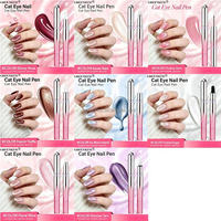 Vernis Gel Magnétique Effet Œil de Chat 7-en-1 Stylo Gel UV LED Monophase Soak Off Longue Durée Portable pour Salon et DIY à Domicile