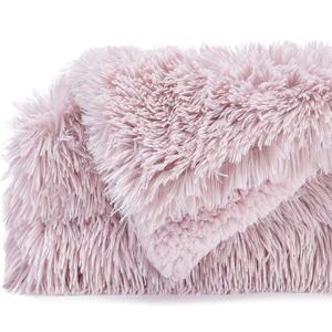 Suave transpirable felpa peluda larga piel sintética fuzzy Sherpa Manta y 2 fundas de almohada para sofá cama sofá - Product Image 4