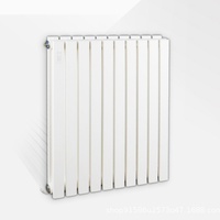 Radiateur design en acier 6015 à tubes plats, double passage horizontal, 600 mm de haut, blanc, pour chauffage domestique