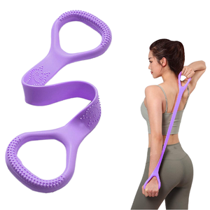 Fascia Elastica Fitness a Forma di 8 <span class=keywords><strong>con</strong></span> Maniglie per Allenamento di <span class=keywords><strong>Braccia</strong></span> e Schiena, Corde Elastiche per Fisioterapia, Yoga, Pilates e Stretching - Product Image 1