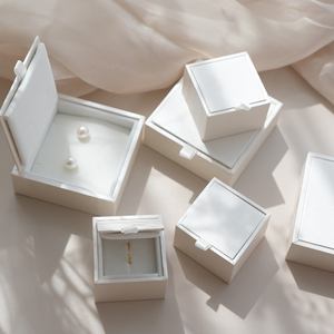 Manufacturer Customizable Logo Luxury Jewelry Eco-friendly Cardboard Packaging <b>Box</b> Rings Necklaces <b>Earrings</b> Badge Gift Storage - Product Image 3